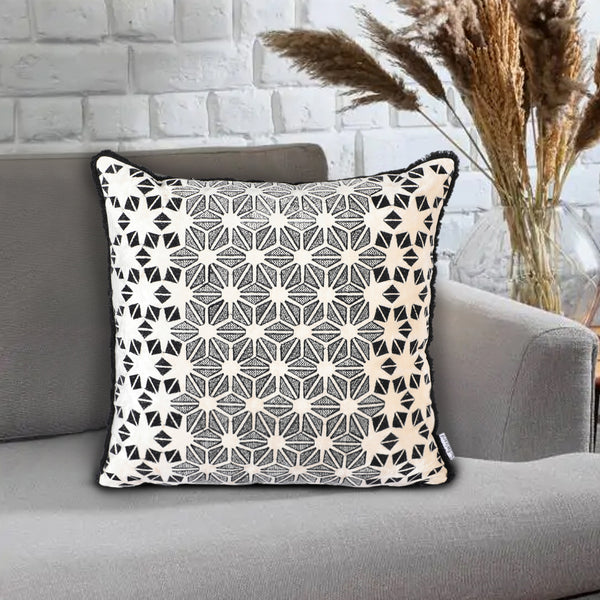 Seraphic Leaf Black Cushion Cover