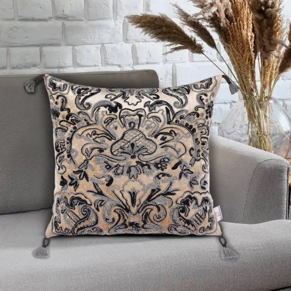 Baroque Black Cushion Cover