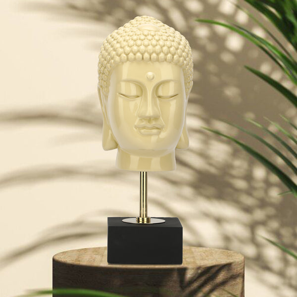 Buddha Portrait in Yellow with stand