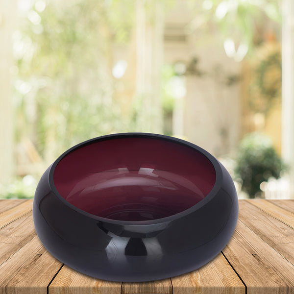 Luscious Glass Urli Bowl (Maroon)