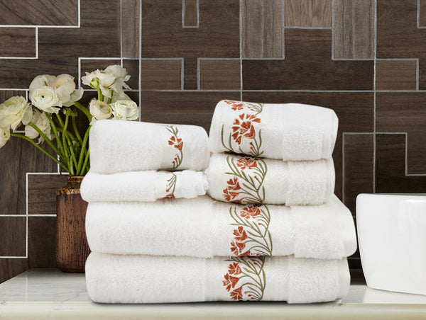 Blooming Buds Towels (Set of 6)