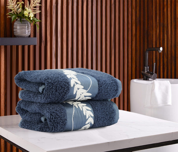 Leafy Waves Hand Towels (Set of 2)