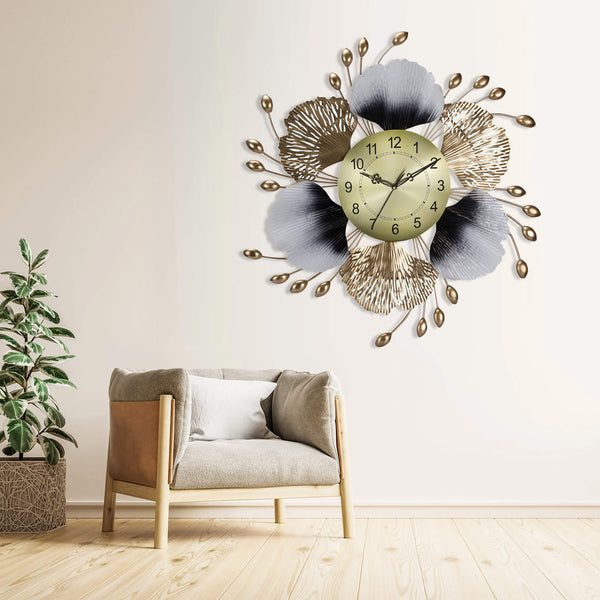 Dream Flower Vintage Wall Art with Clock